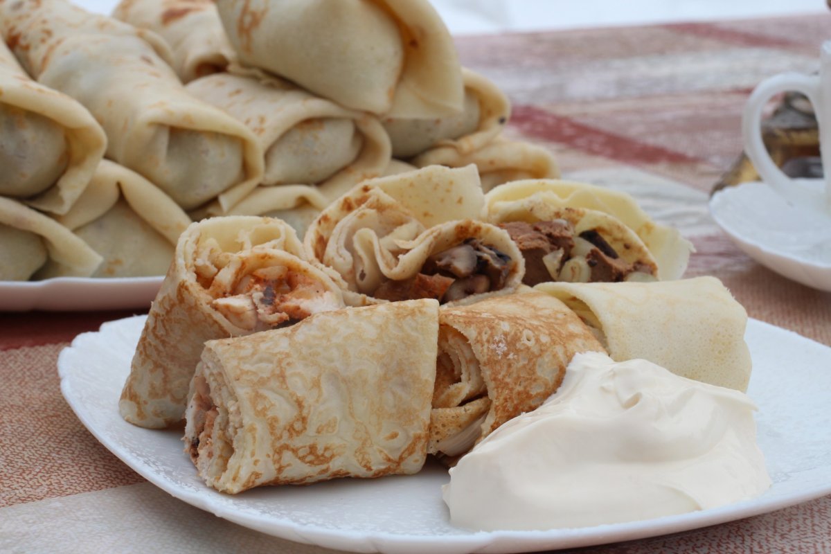 Блинчики с яблоками