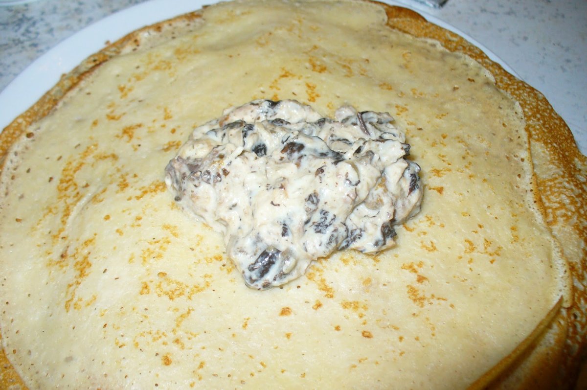 Блинные мешочки с начинкой
