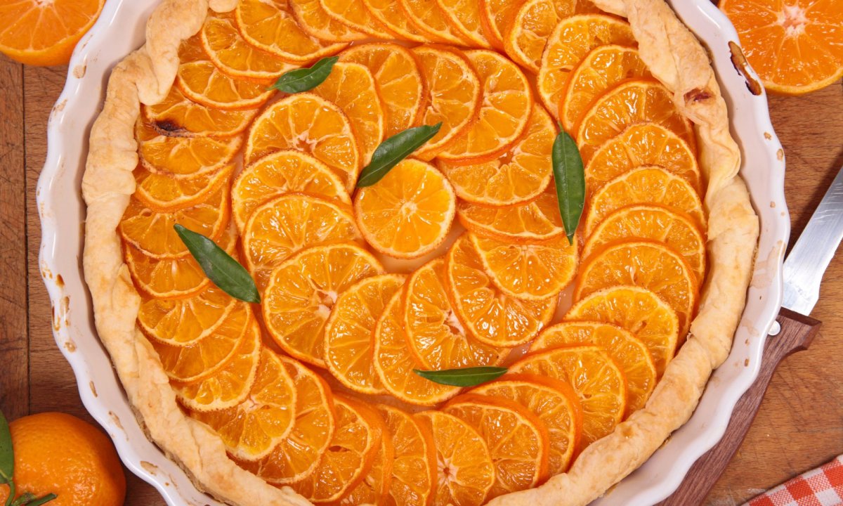 Пирог с дольками мандарина