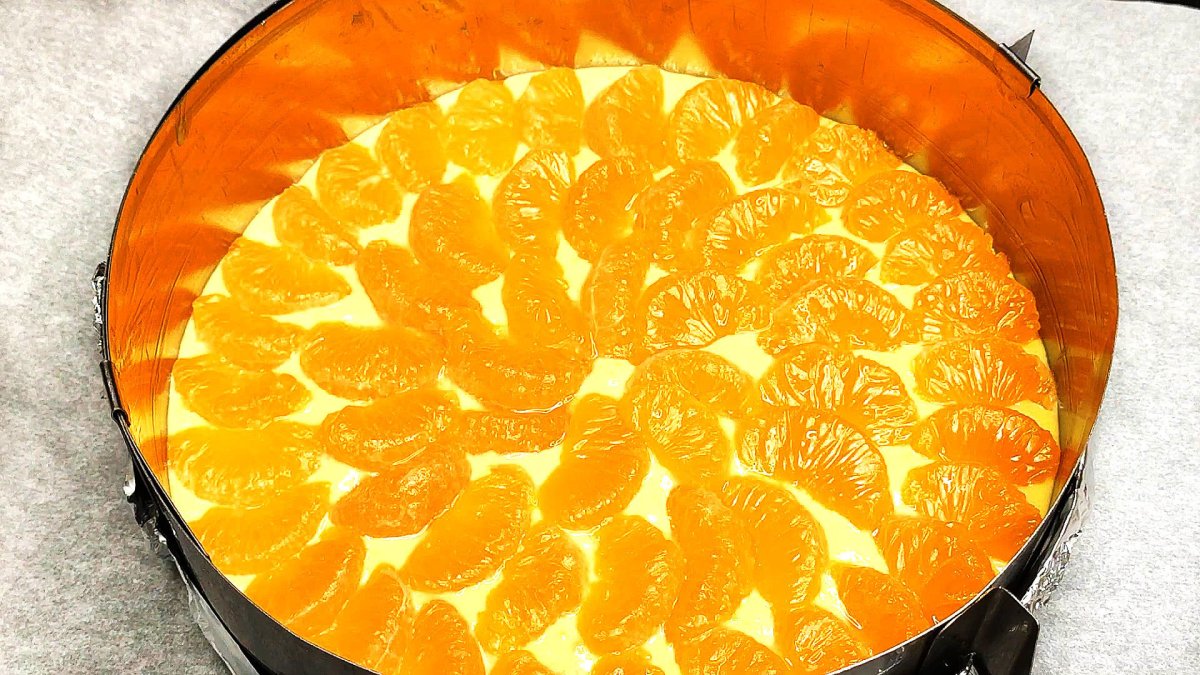Пирог перевертыш с мандаринами