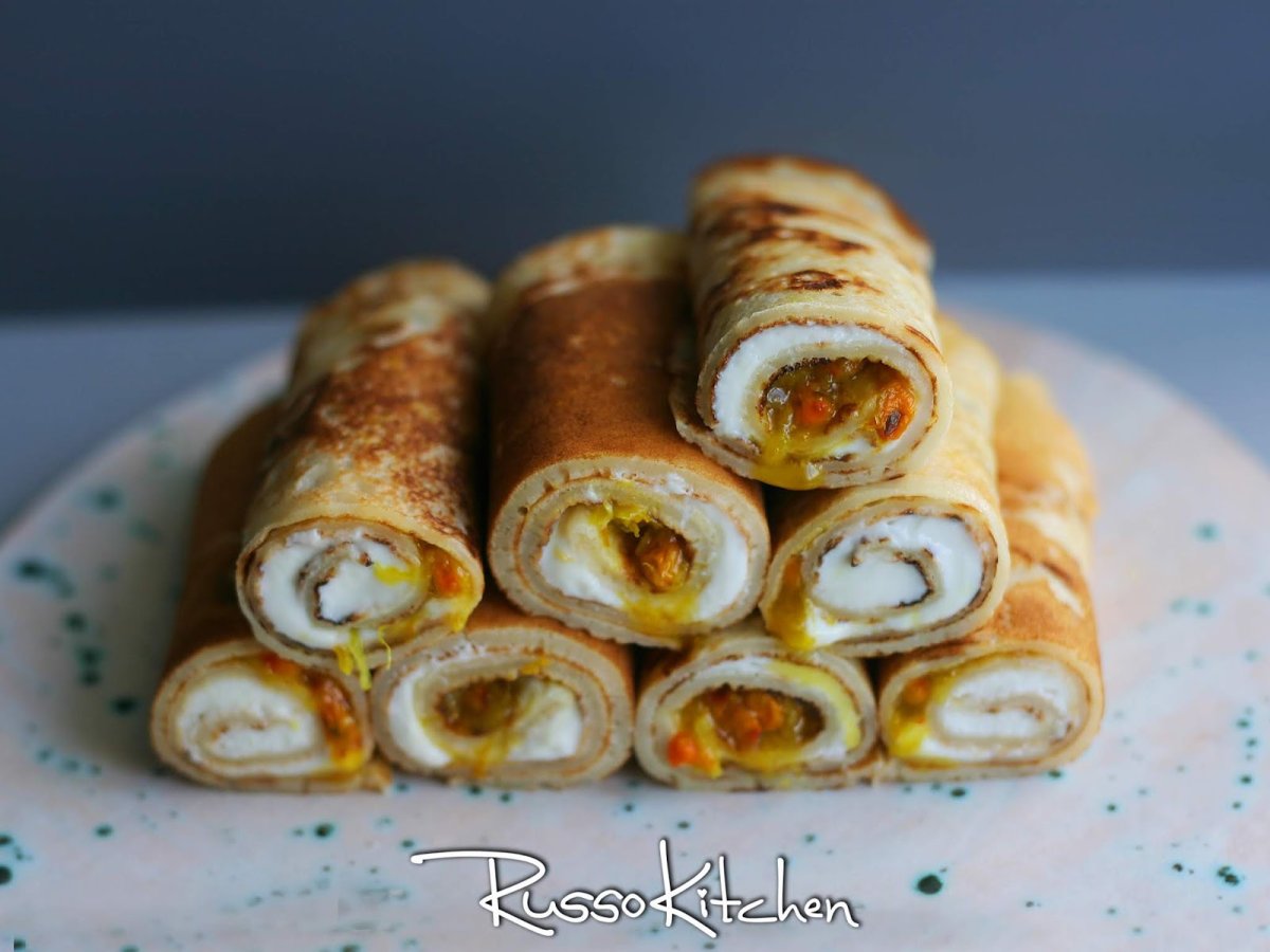 Блины с ветчиной и сыром