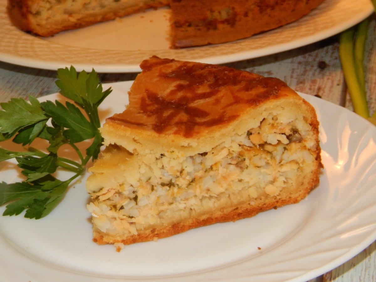 Заливной пирог с картошкой