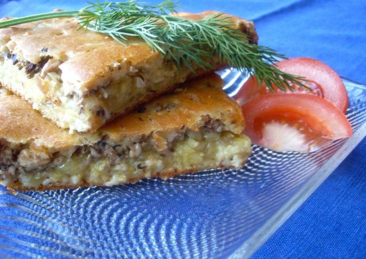 Заливной пирог из рыбы