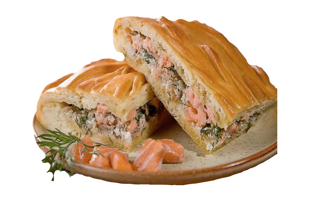 Сытный пирог с рыбой