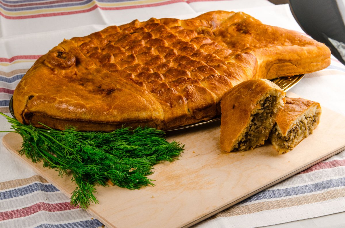 Кулебяка с рыбой