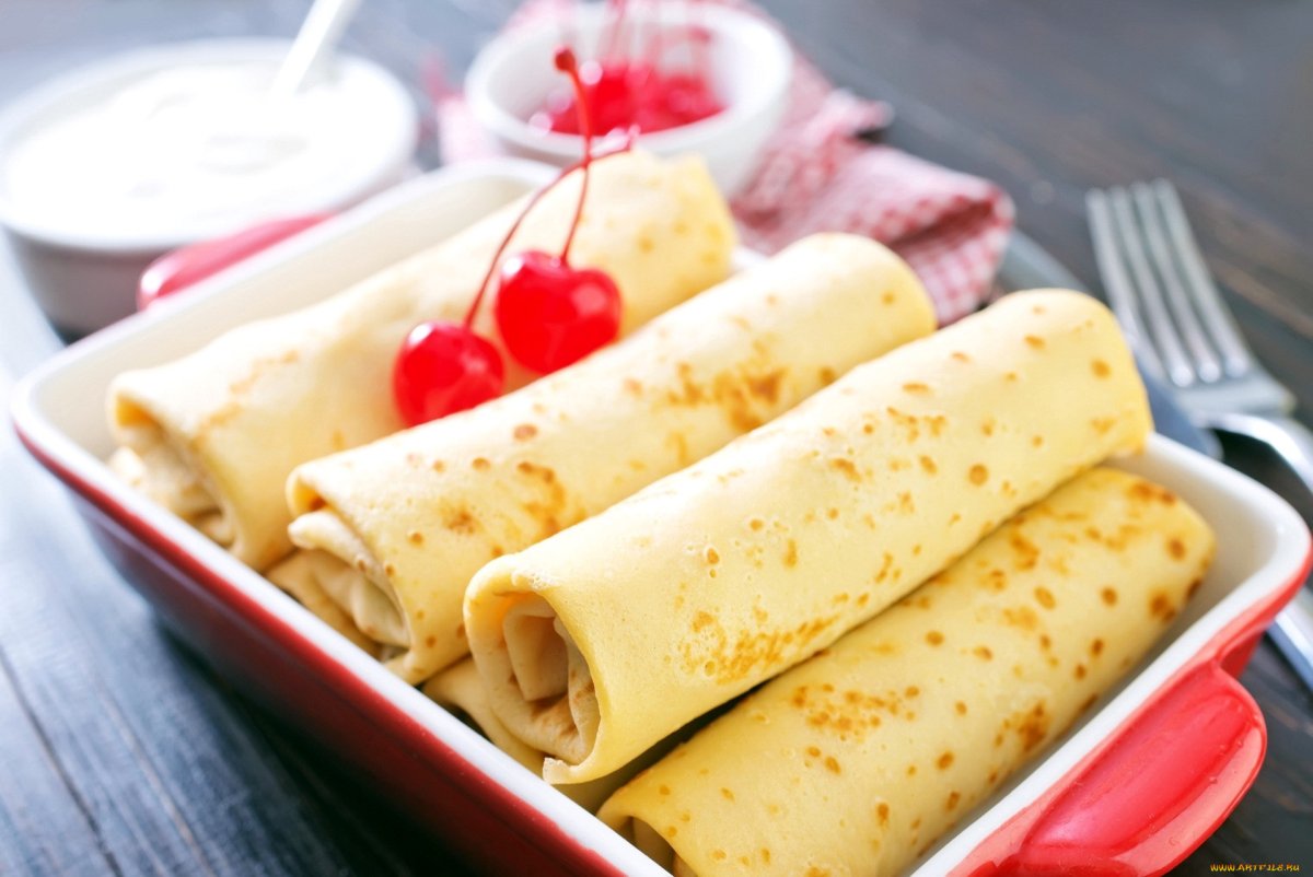 Блины со сгущенкой
