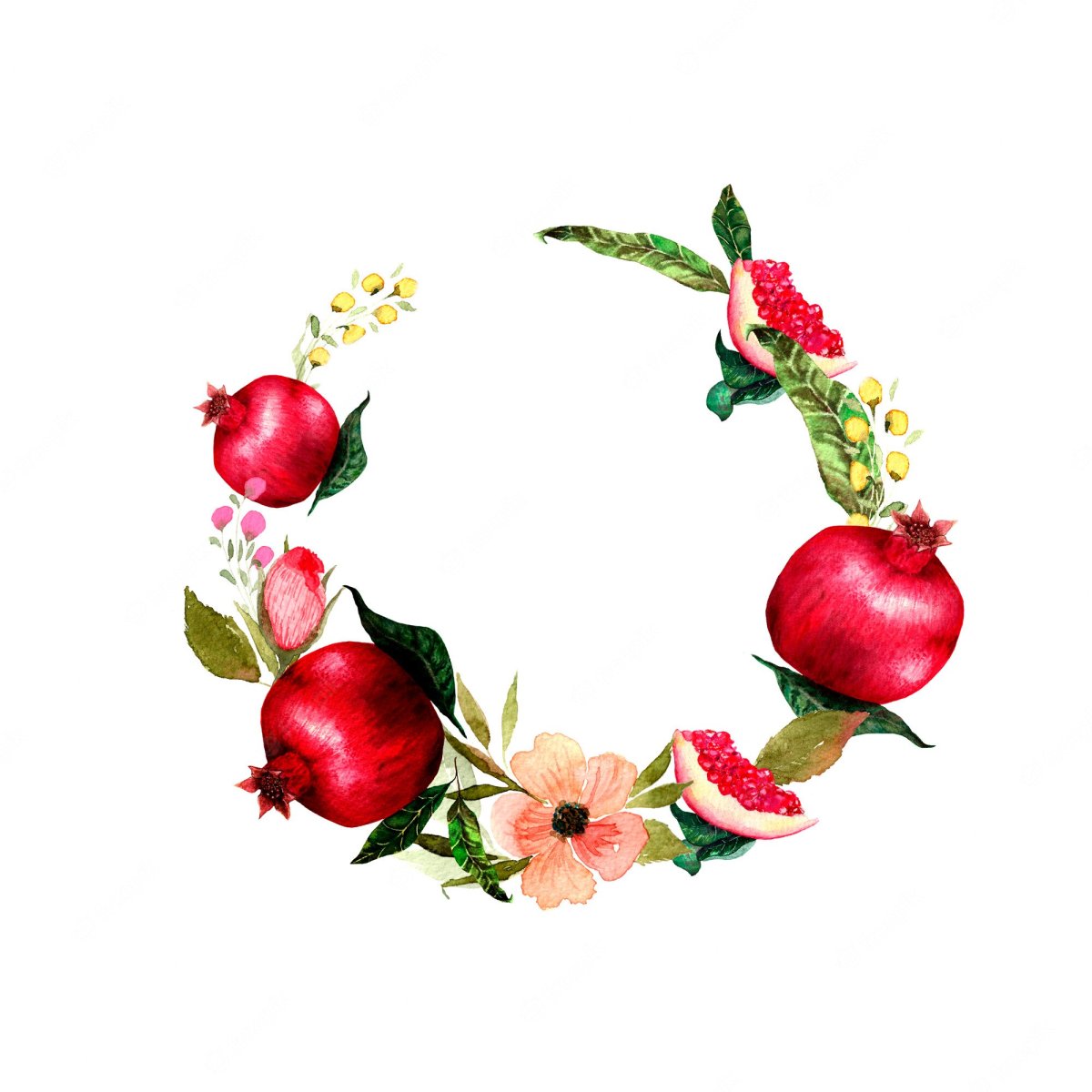 Круглая рамка из фруктов