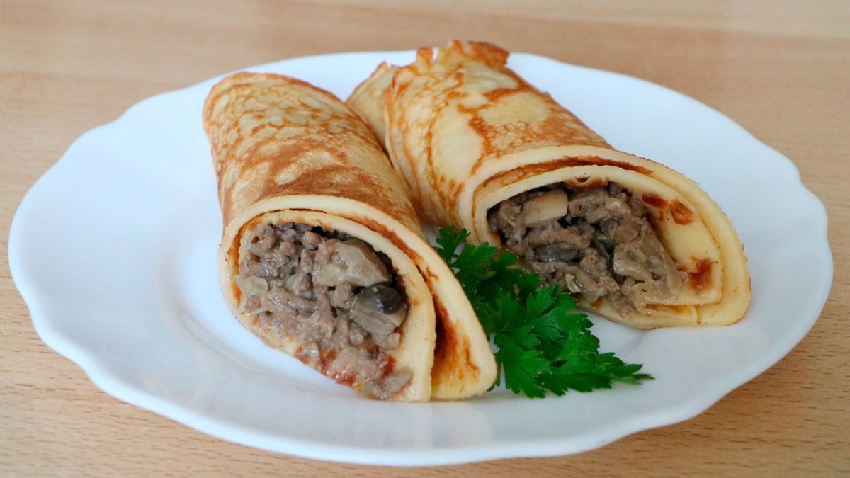 Блинчики с фаршем