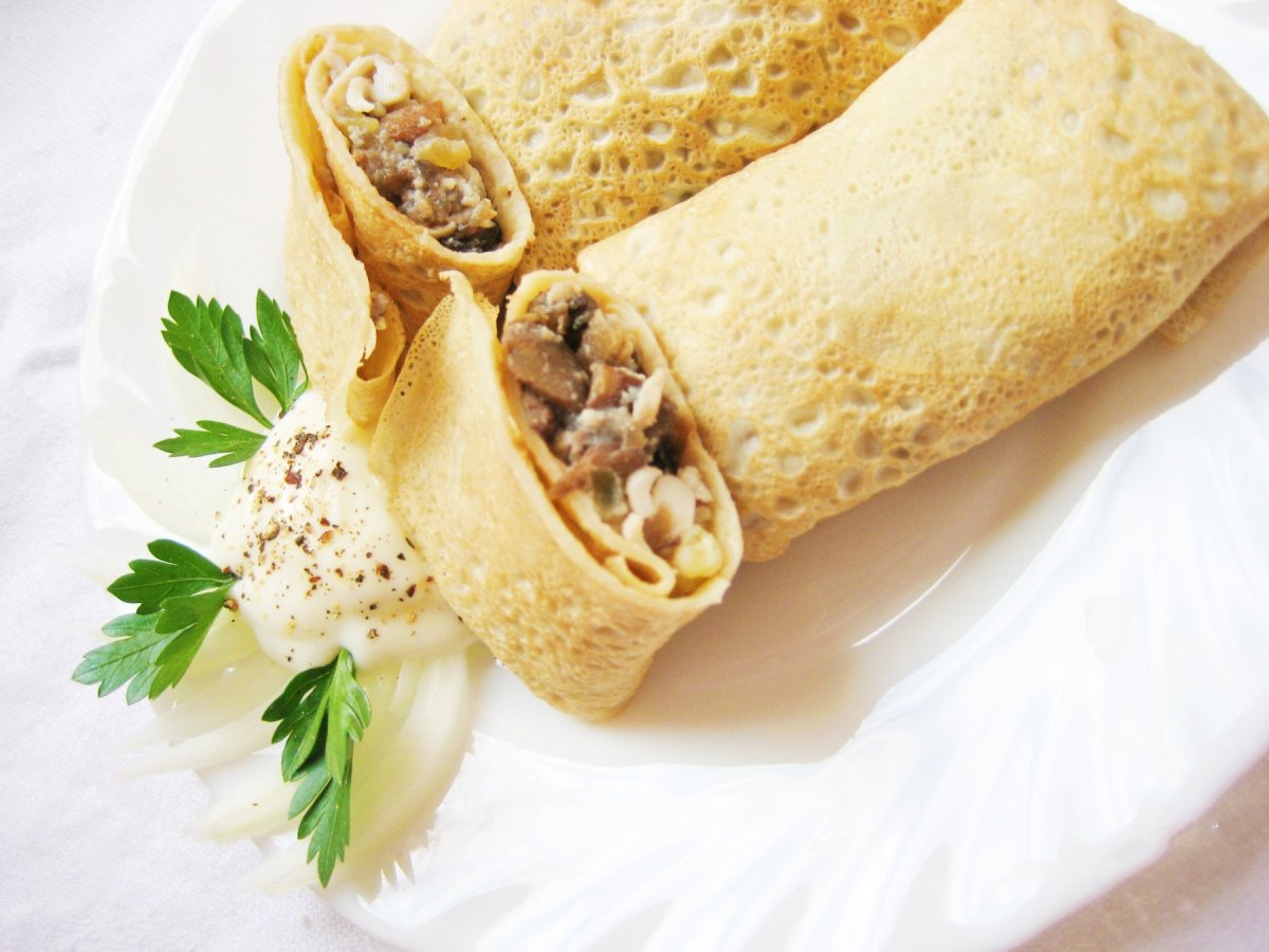 Блины с мясом