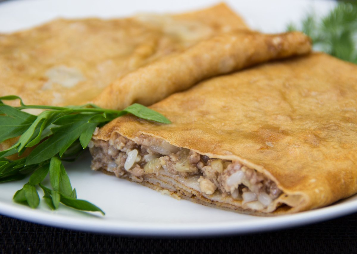 Блинчики с мясом