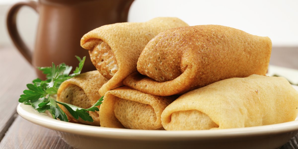Блины с начинкой мясо