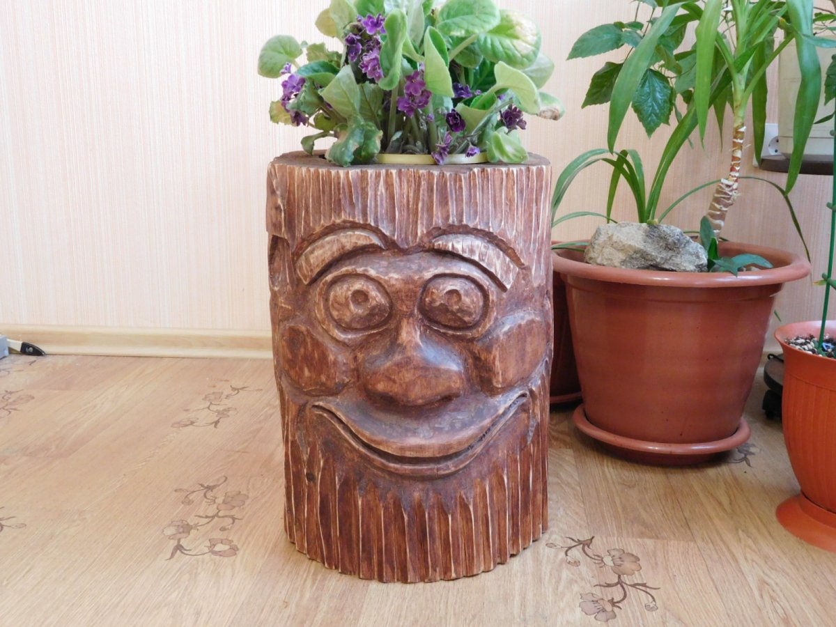 Горшок из пенька