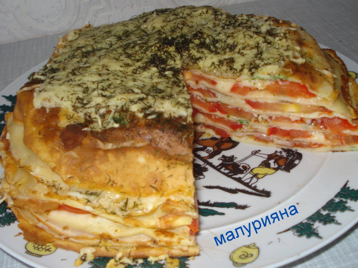 Банановый блинчатый торт