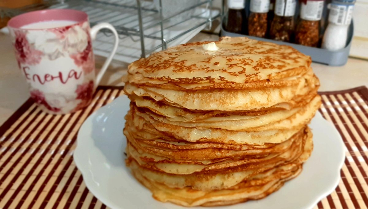 Блины с манкой