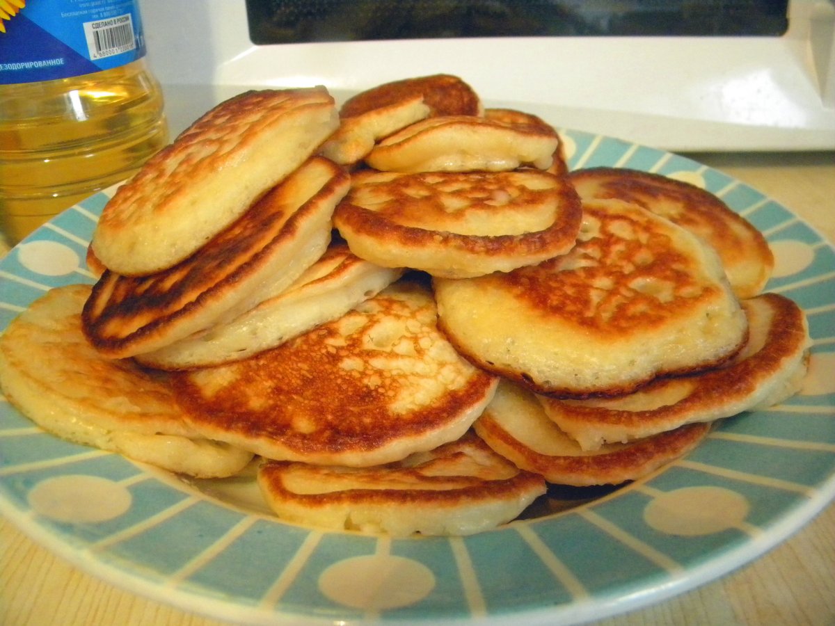 Блины с манкой на дрожжах