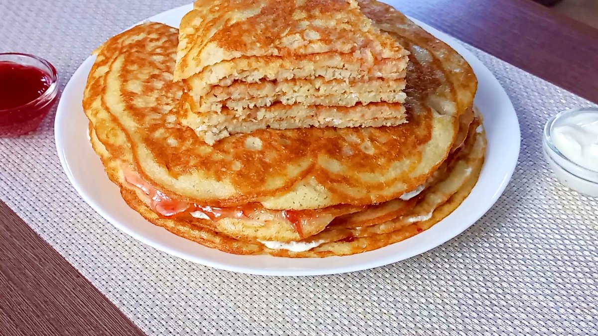 Блинчики с манной крупой