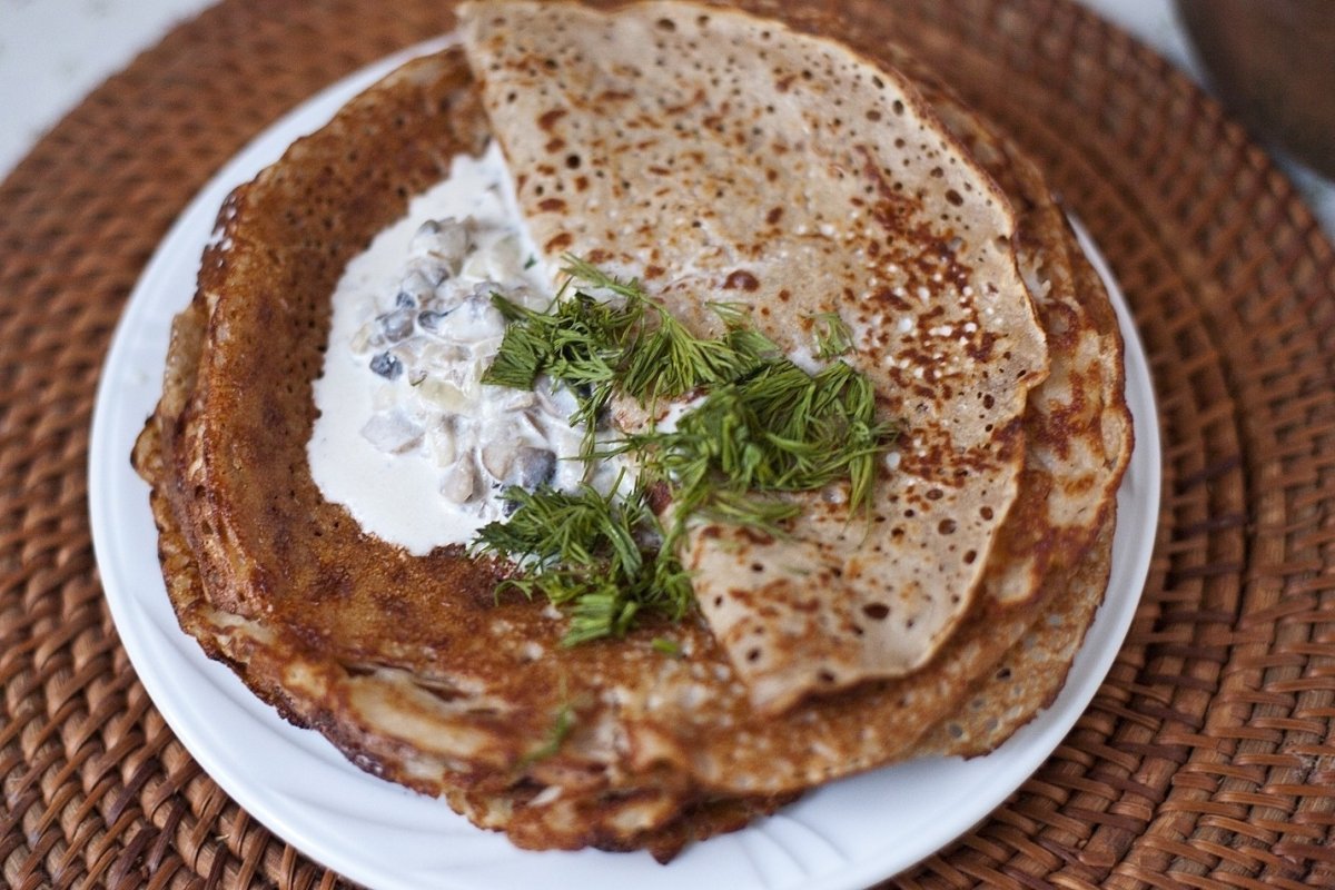 Ржаные блинчики на молоке
