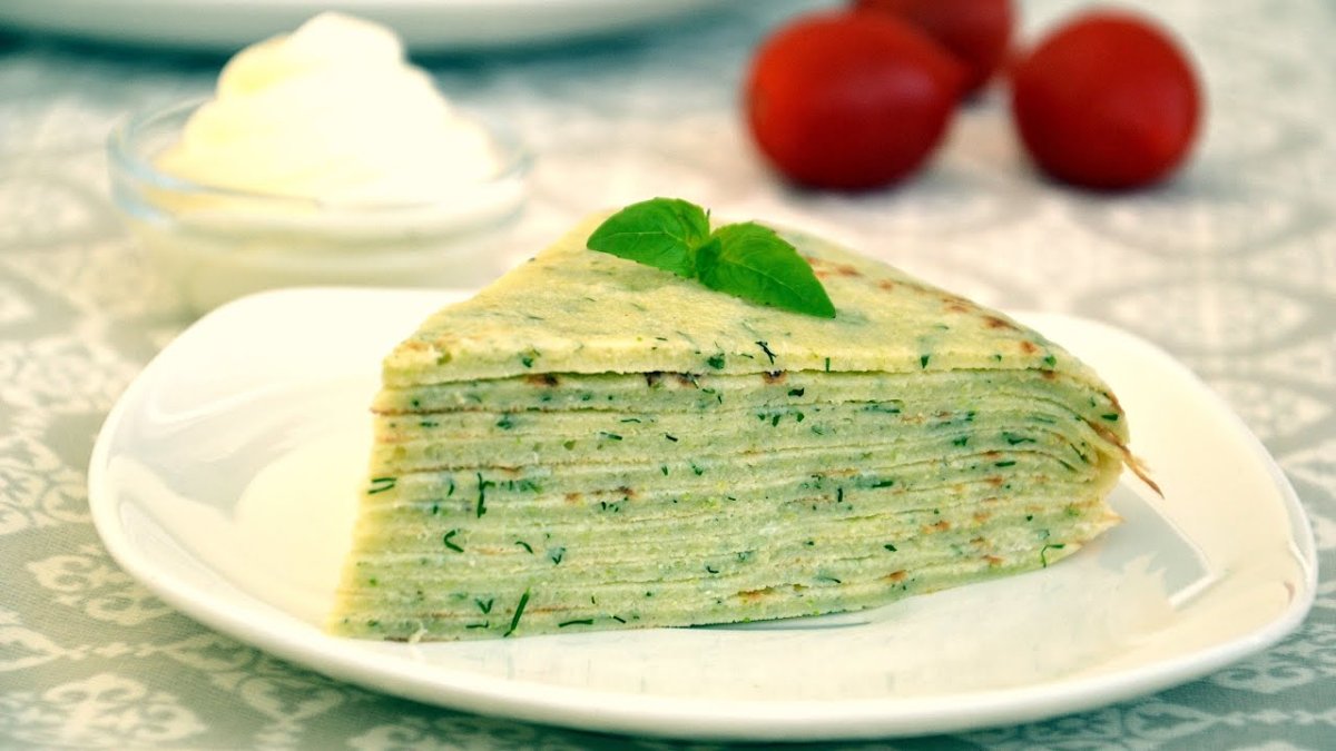 Кабачковый торт с помидорами и сыром