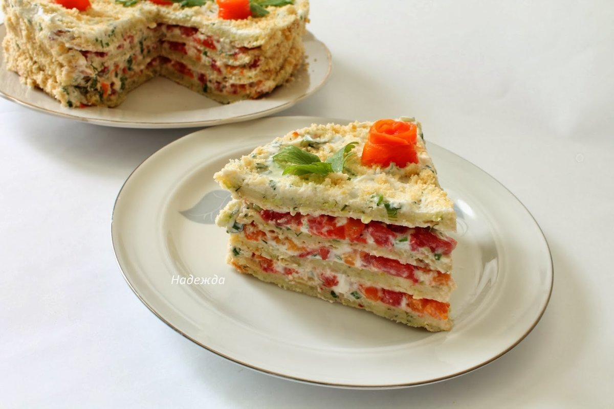 Печёночный торт из куриной печени