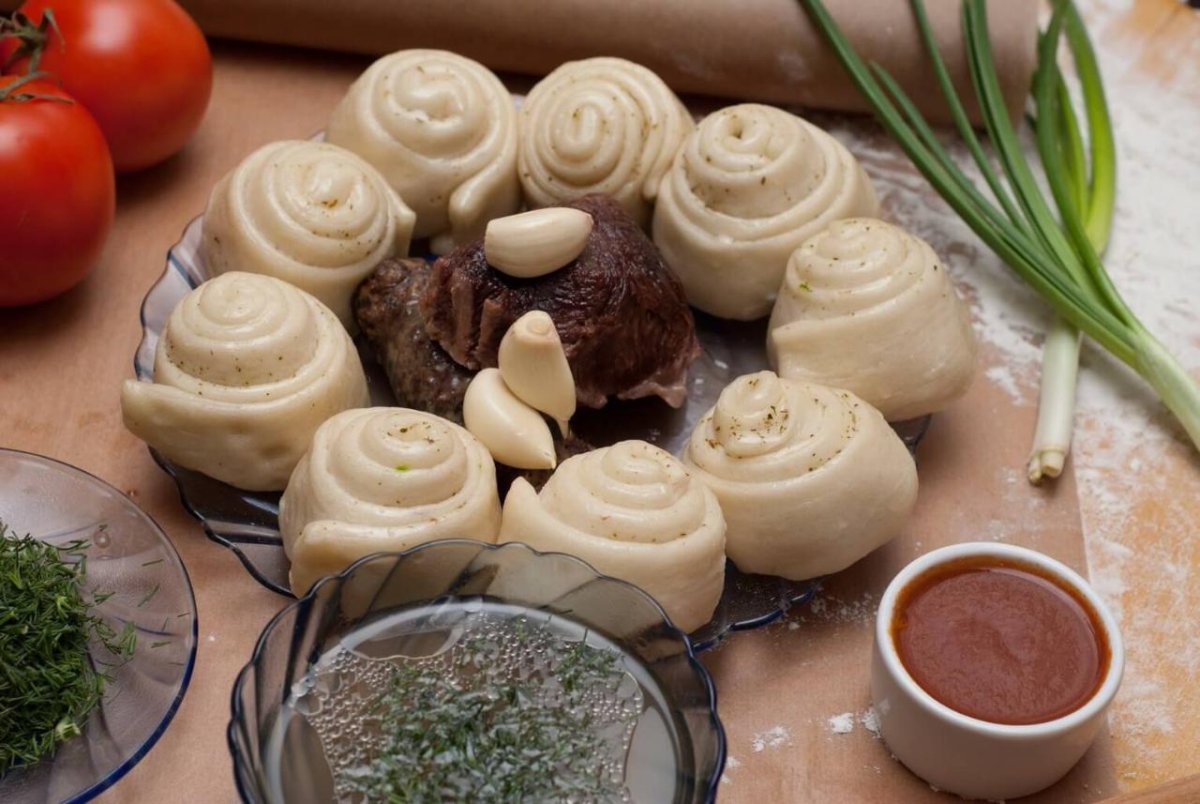 Даргинское чуду с картошкой и с мясом