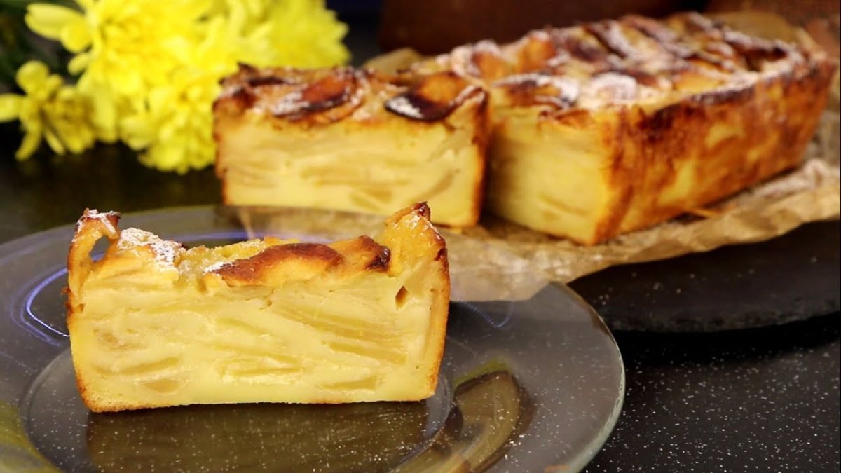 Яблочный пирог кусок
