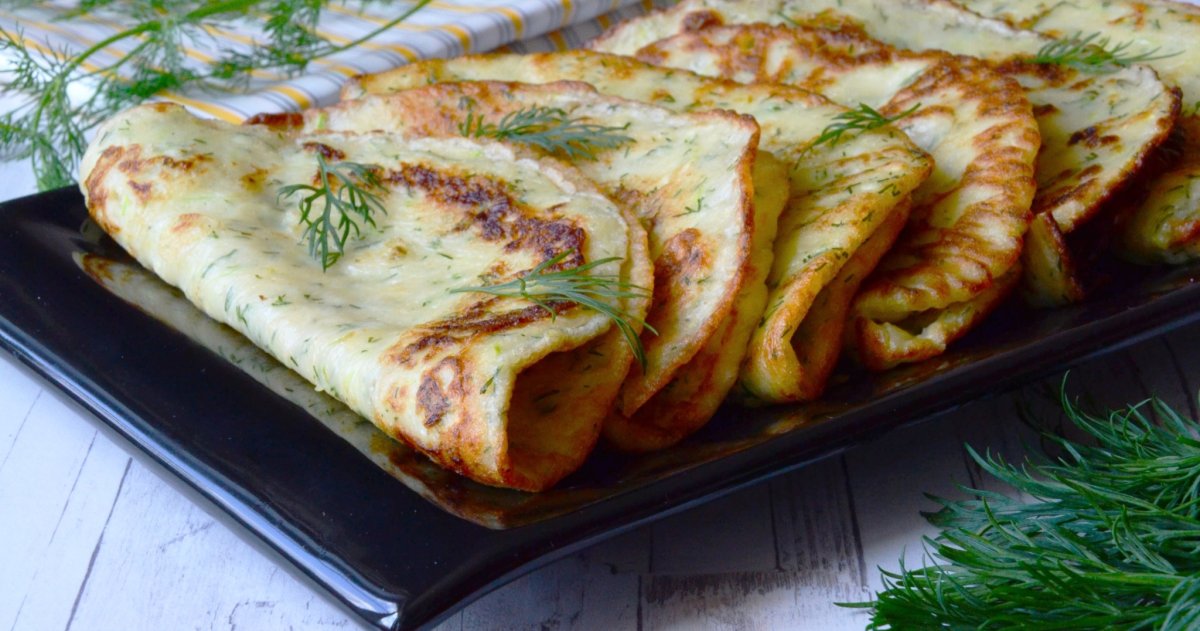 Кабачковые блинчики тонкие