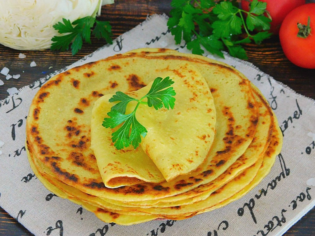 Блинчики с укропом и сыром