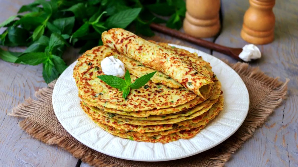 Кабачковые оладьи постные