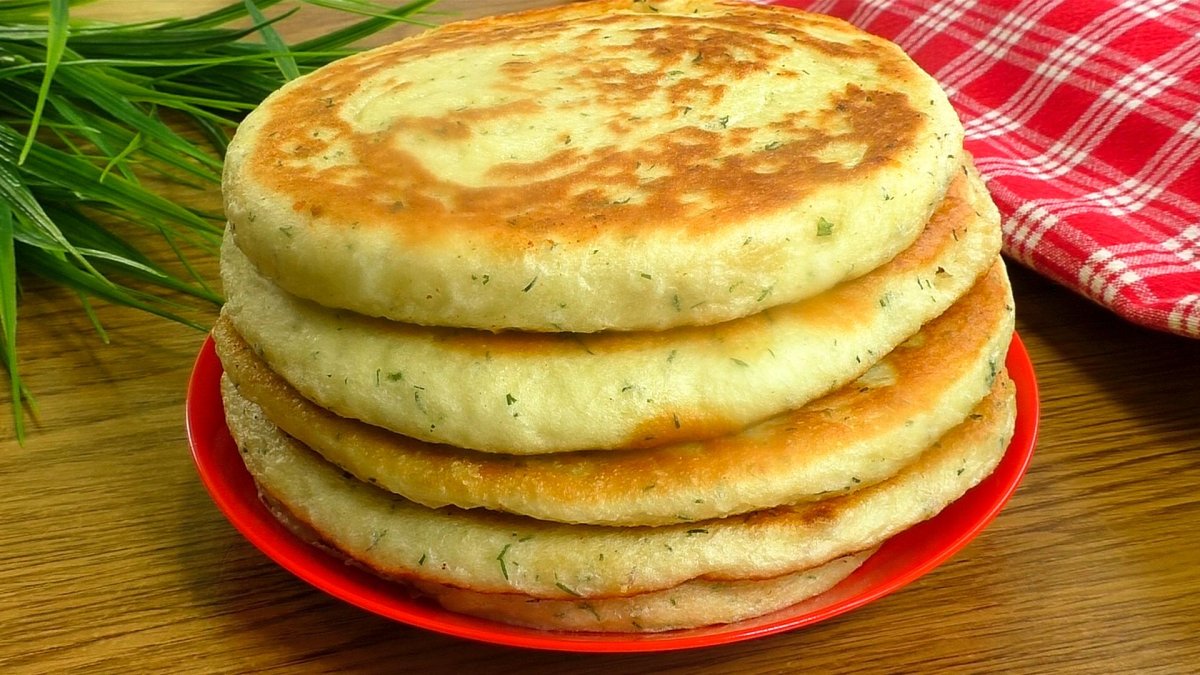 Нутовые лепешки с зеленью