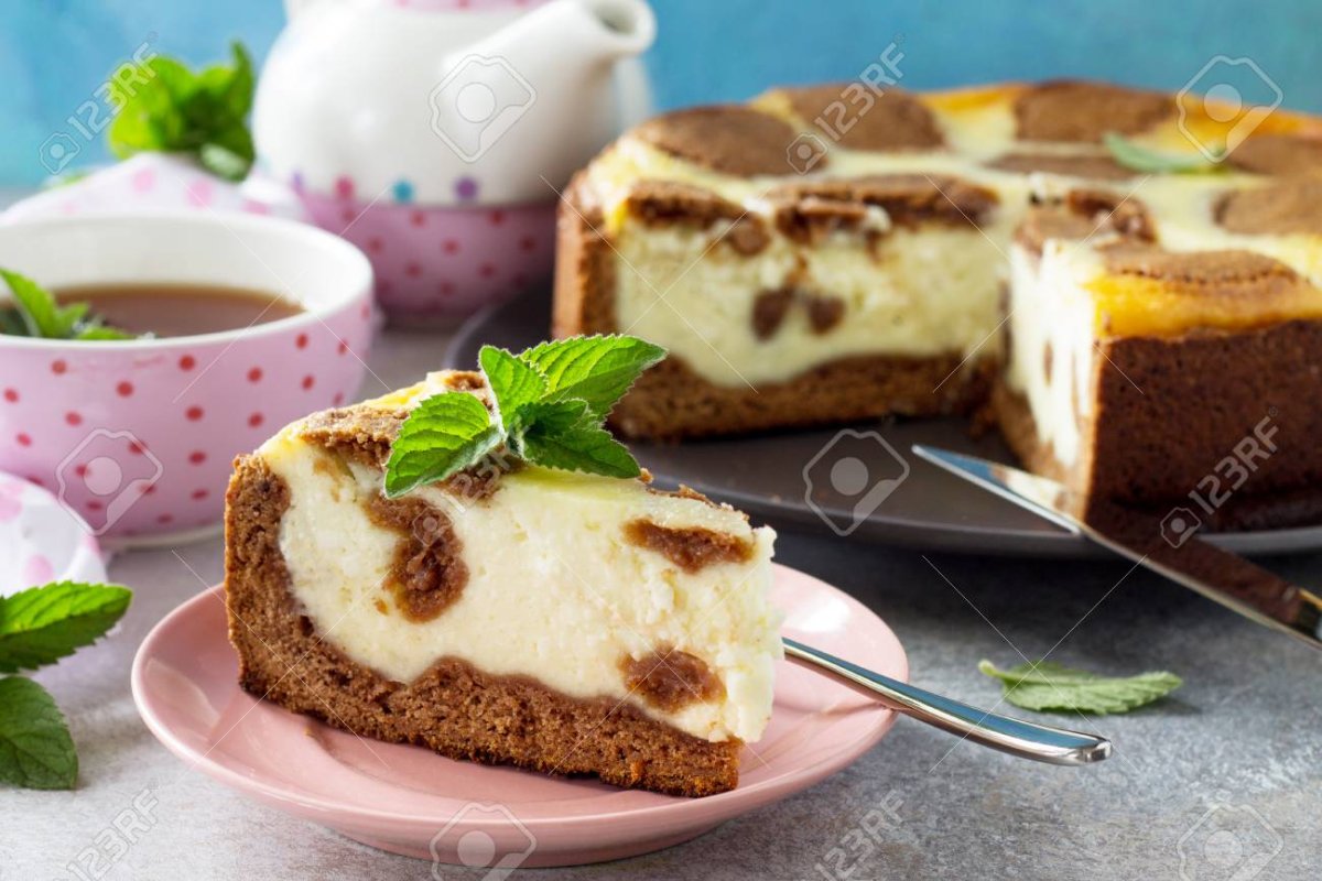 Пирог с творогом и какао