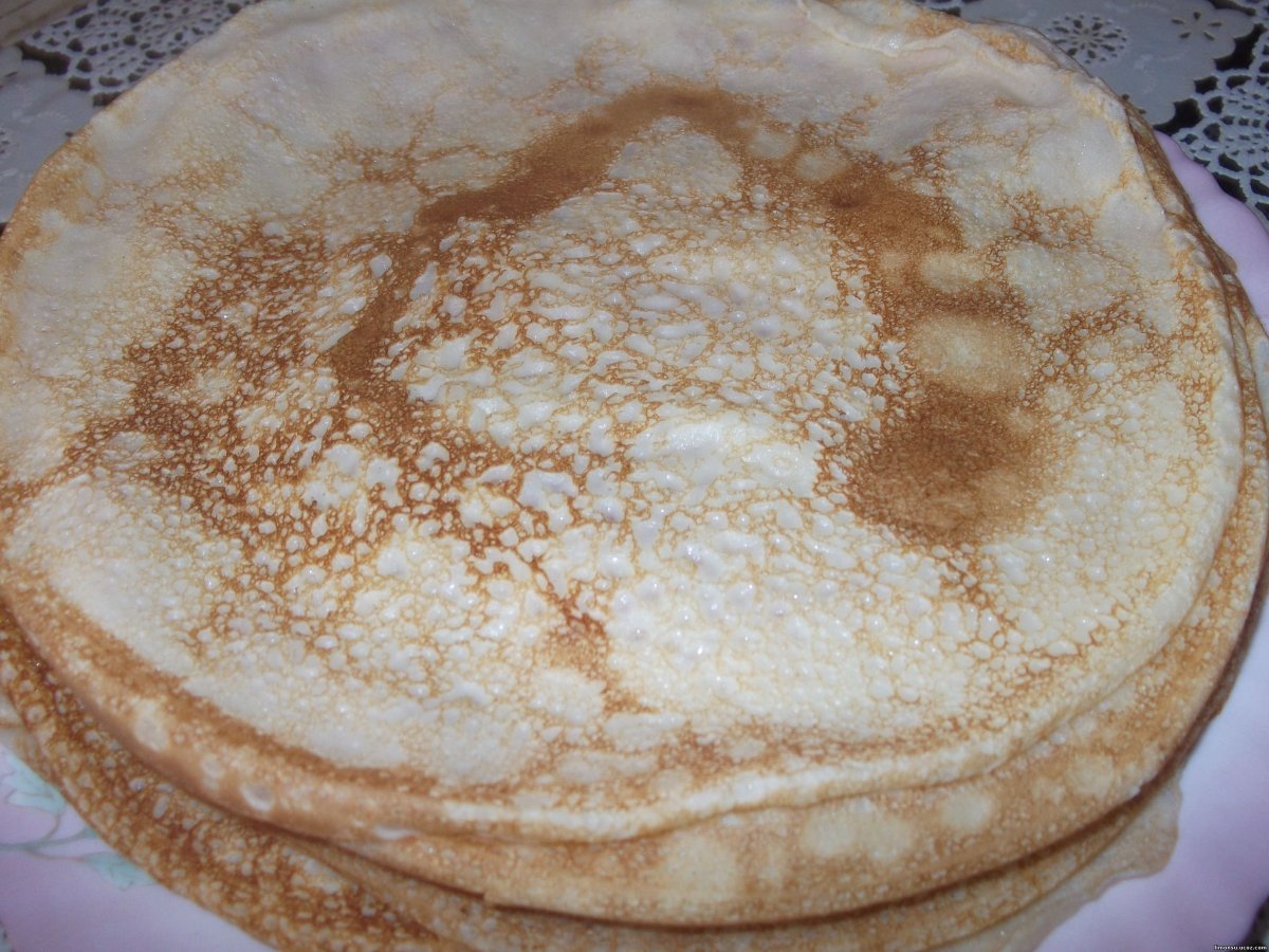 Блины на минеральной воде