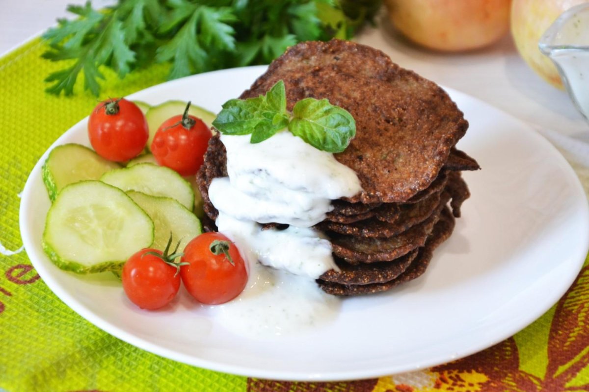 Печёночные оладьи из куриной печени