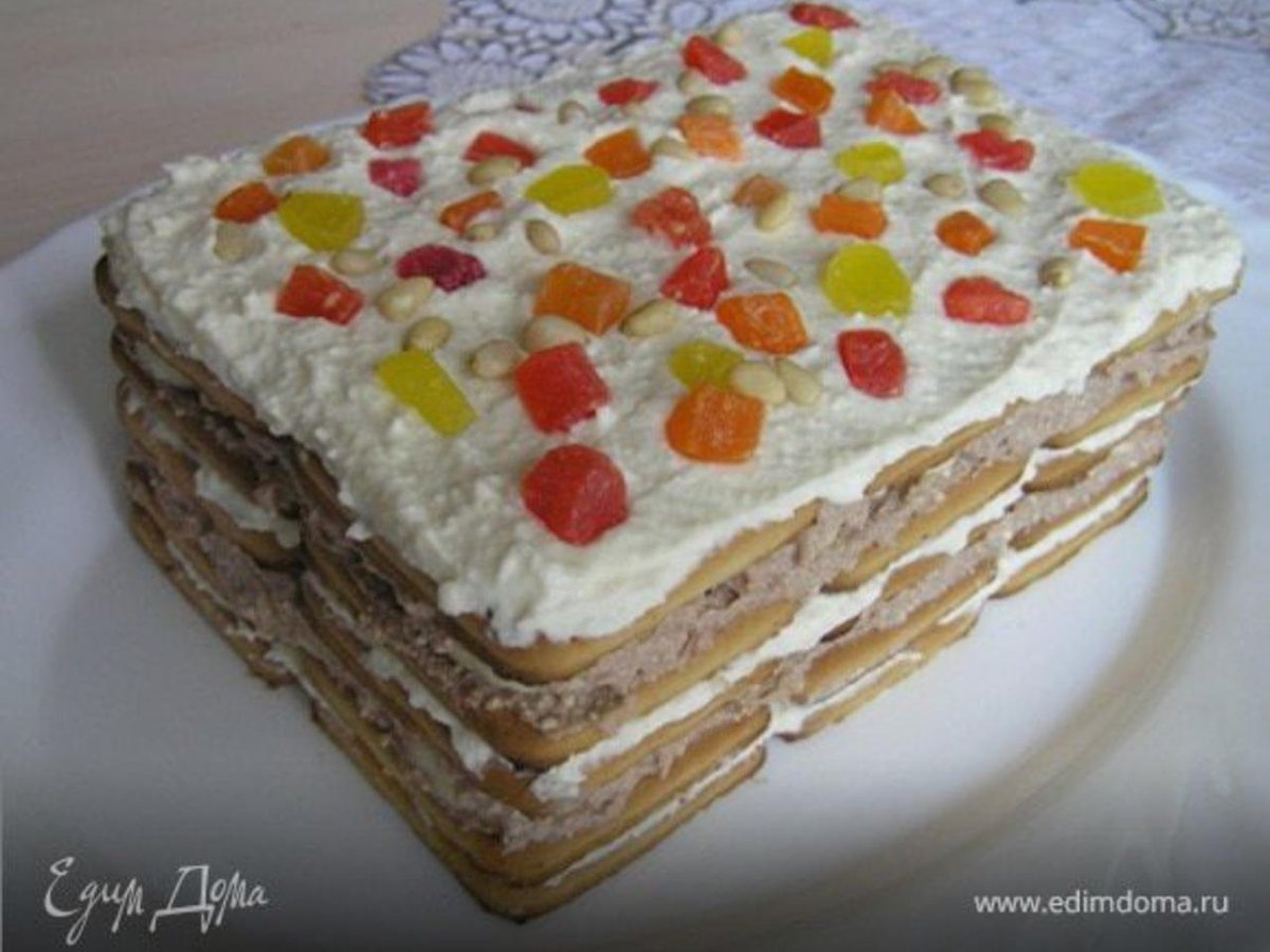 Тортик из печенья без выпечки