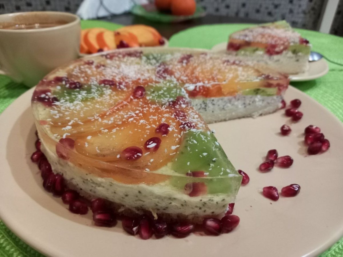 Творожный пирог с абрикосами