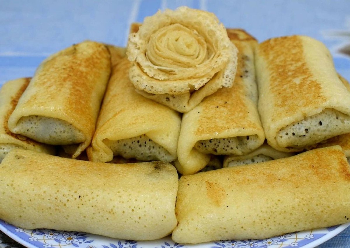 Блины фаршированные творогом