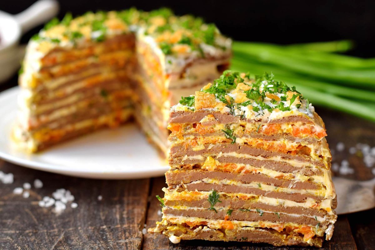 Блинчатый закусочный пирог
