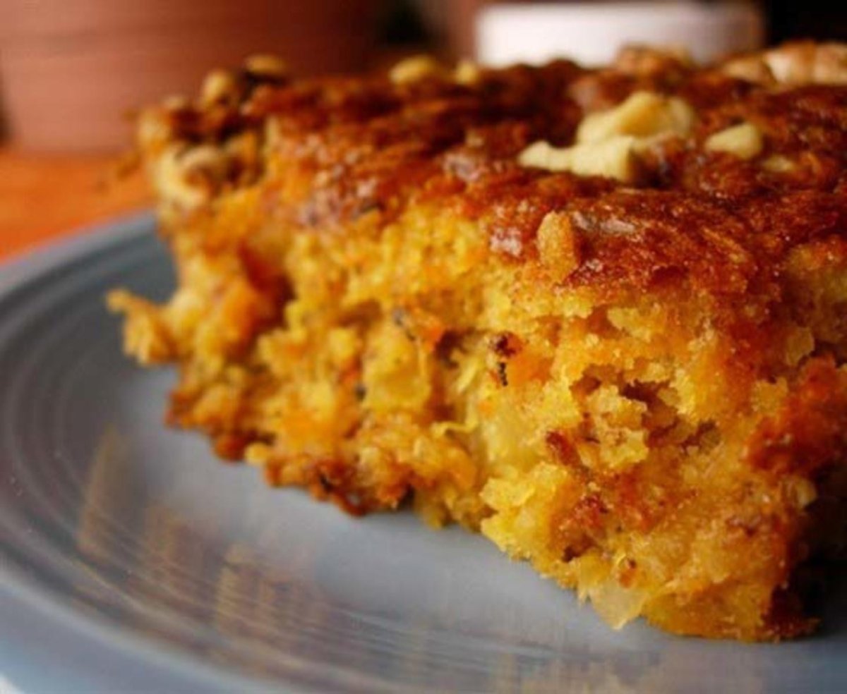 Постная шарлотка с яблоками