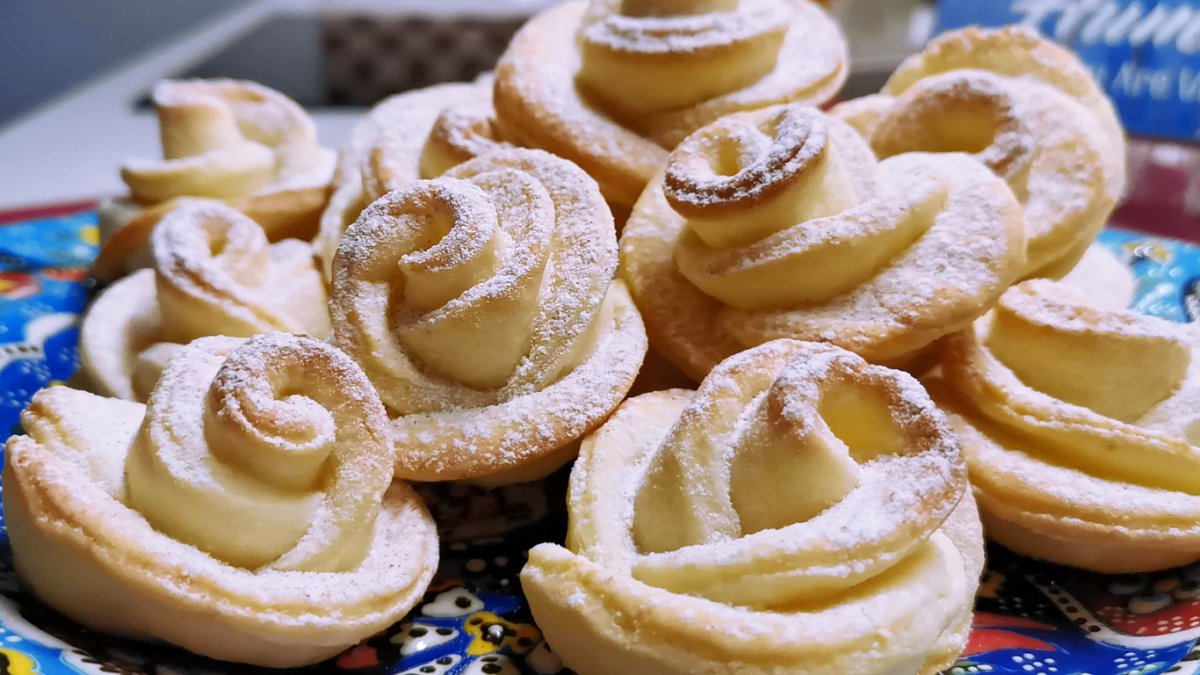 Творожное печенье розочки