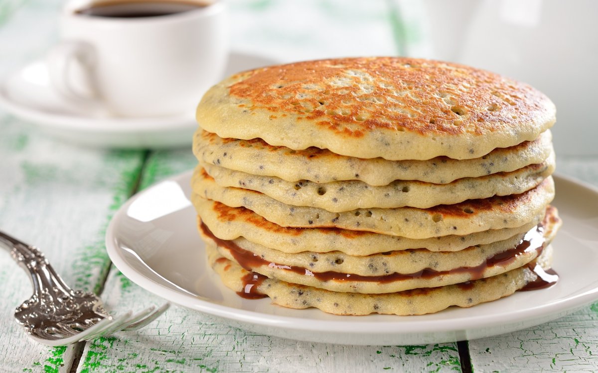 Манная каша с блинами