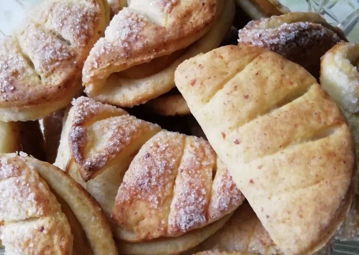 Творожные печенья в духовке с яблоками