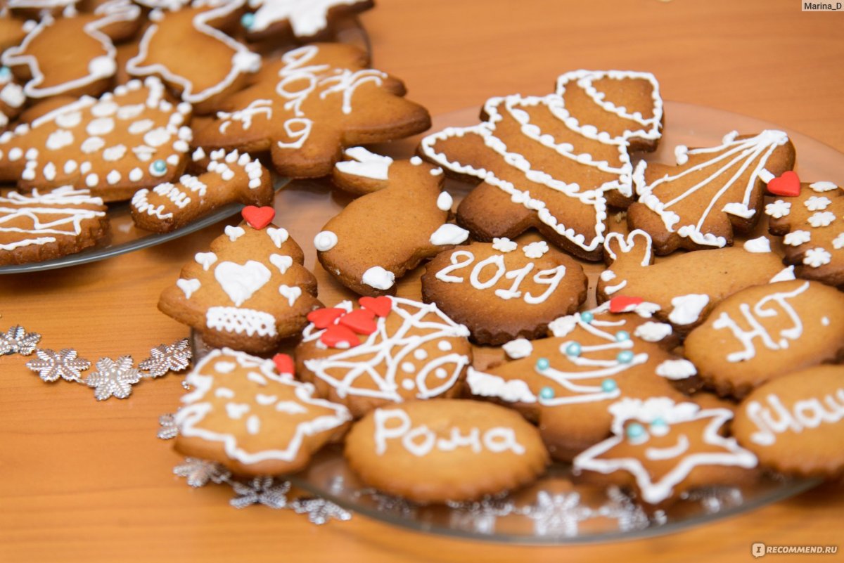 Праздничное печенье на новый год