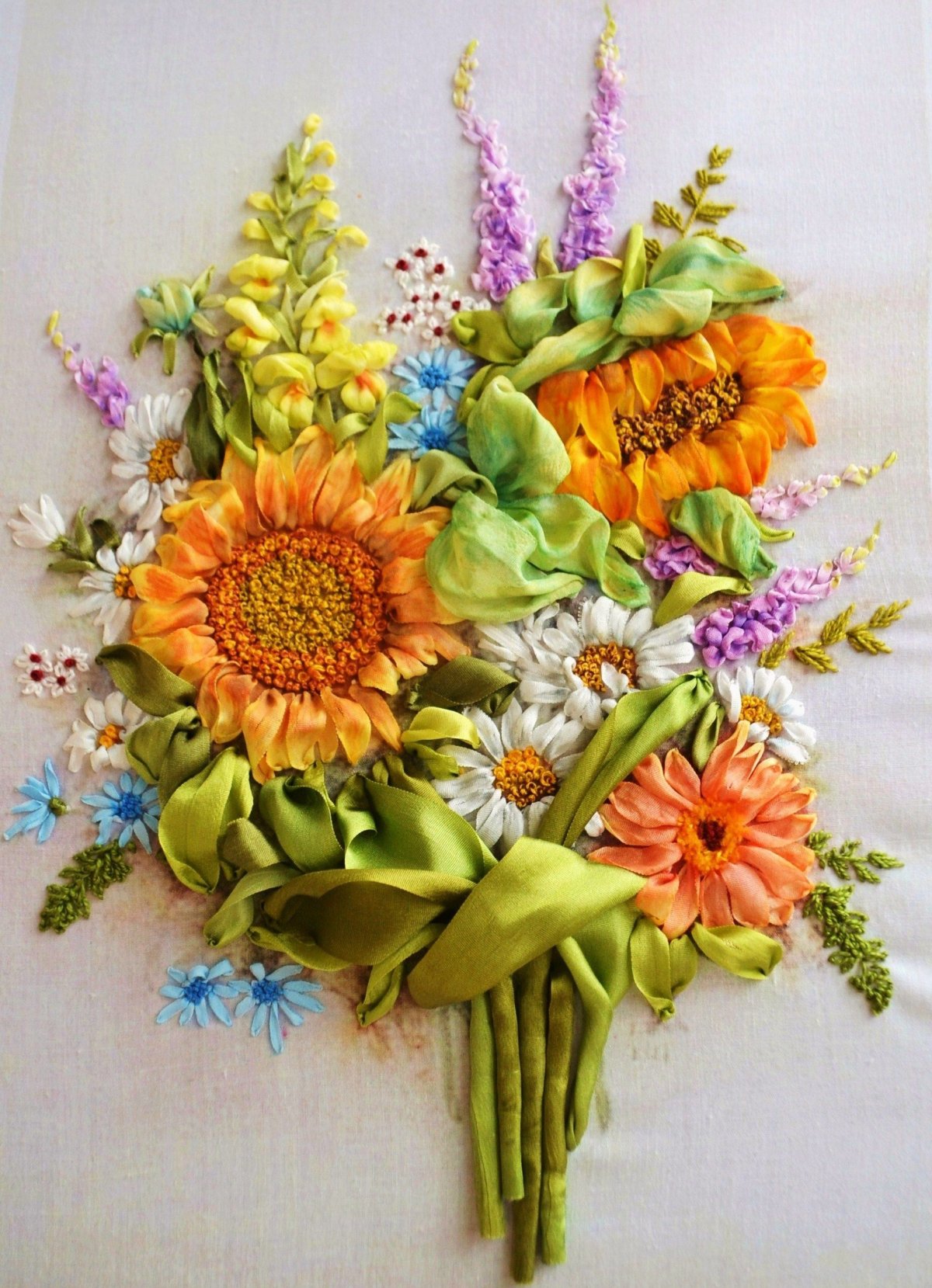 Ribbon Embroidery вышивка лентами