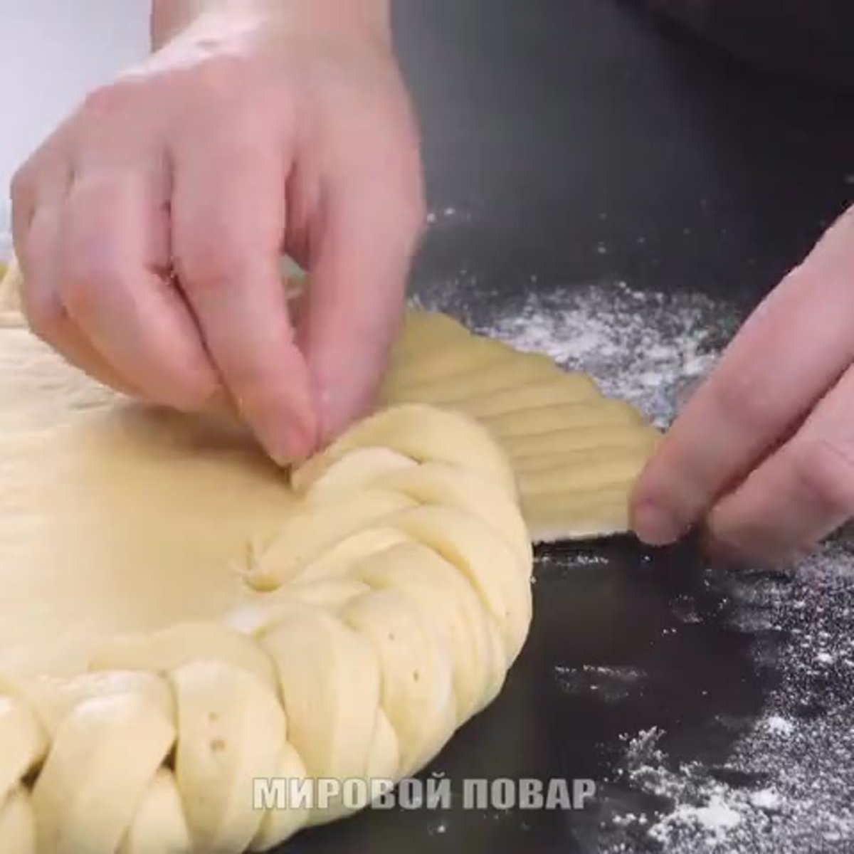 Пирог косичка творожный тесто воздушное