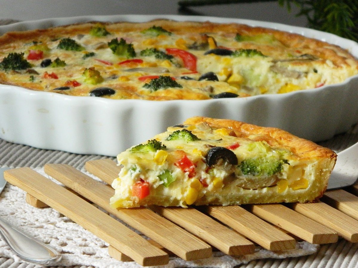Картофельный КИШ С грибами