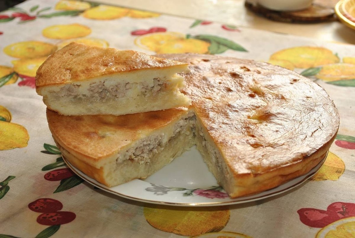 Заливной пирог на майонезе