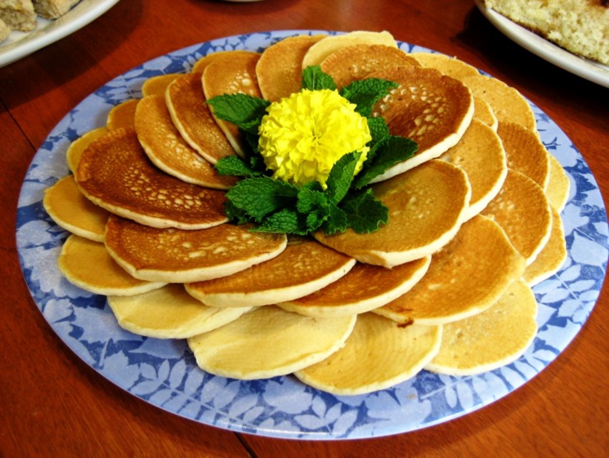 Украшение блинов