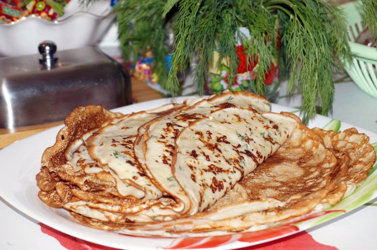 Блины с зеленью