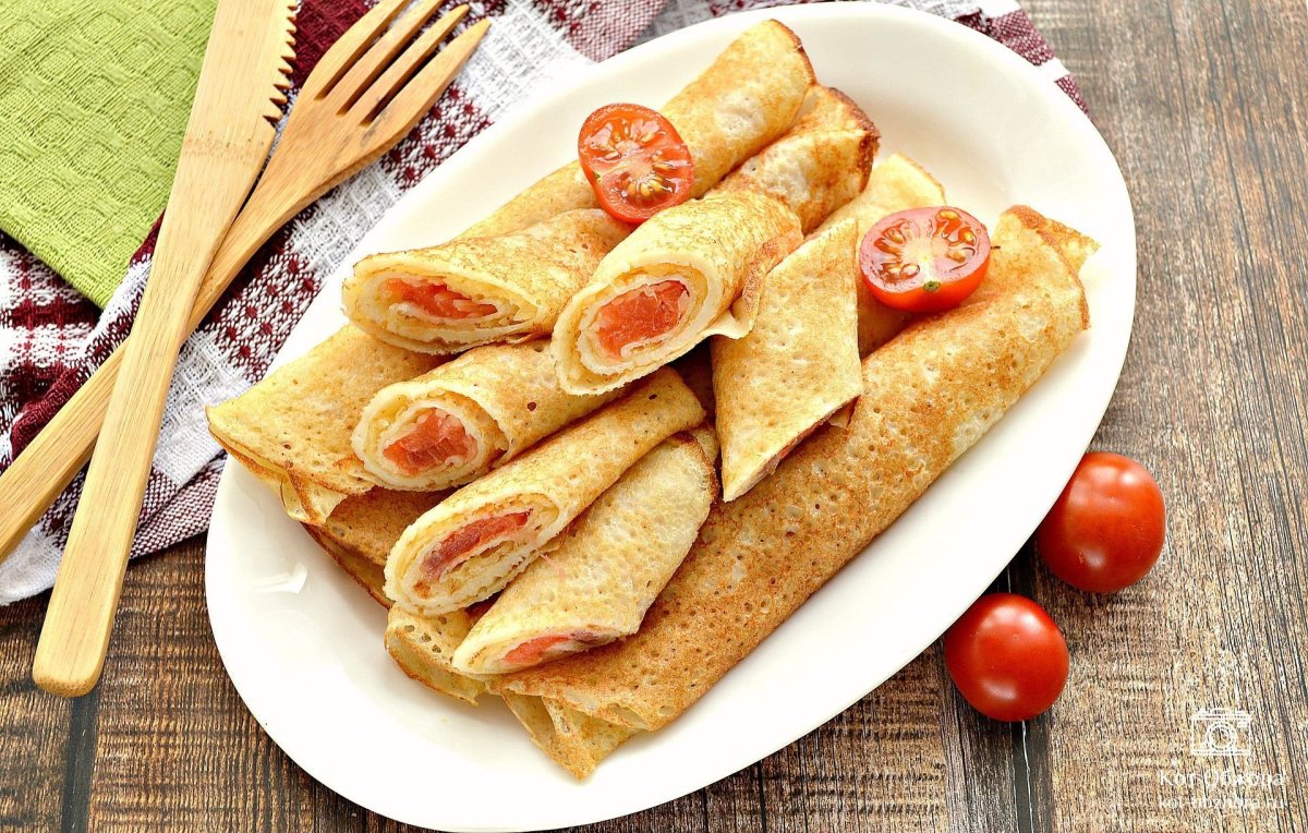 Блинчик с сыром на кефире