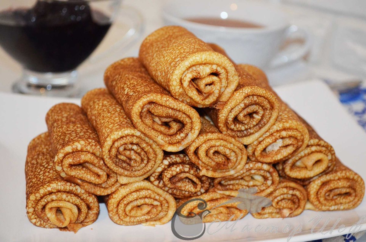 Блины с курицей и сыром