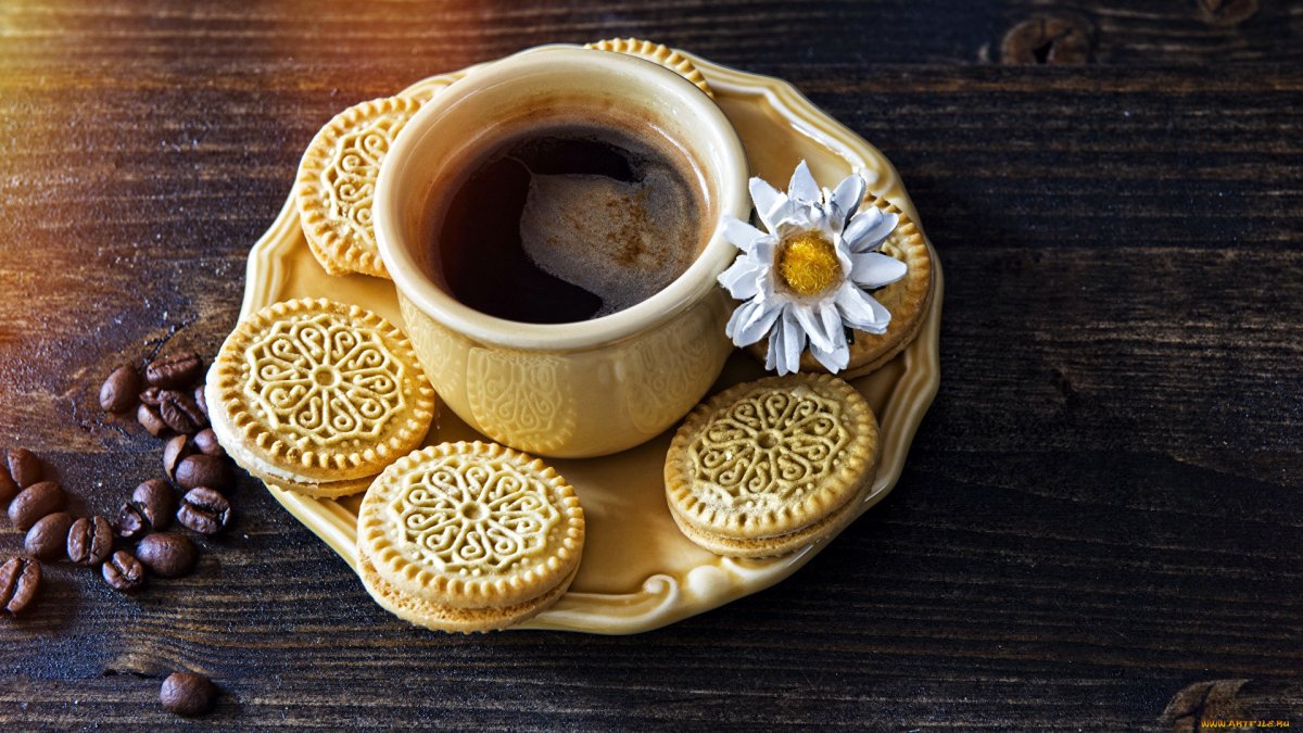 Кофе с печеньками